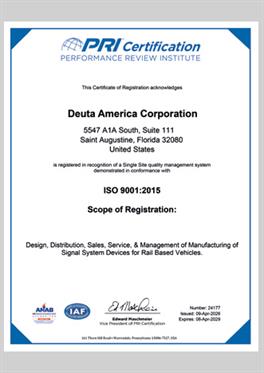 Certified according to ISO 9001:2015